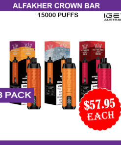 ALFAKHER CROWN BAR – 15000 PUFFS – 3 PACK