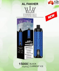 ALFAKHER CROWN BAR – BLACK CURRENT ICE – 15000 PUFFS