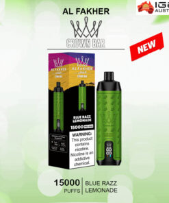 ALFAKHER CROWN BAR – BLUE RAZZ LEMONADE – 15000 PUFFS