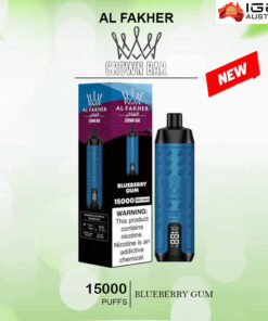 ALFAKHER CROWN BAR – BLUEBERRY GUM – 15000 PUFFS
