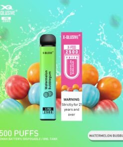X-QLUSIVE WATERMELON BUBBLEGUM – 2500 PUFFS