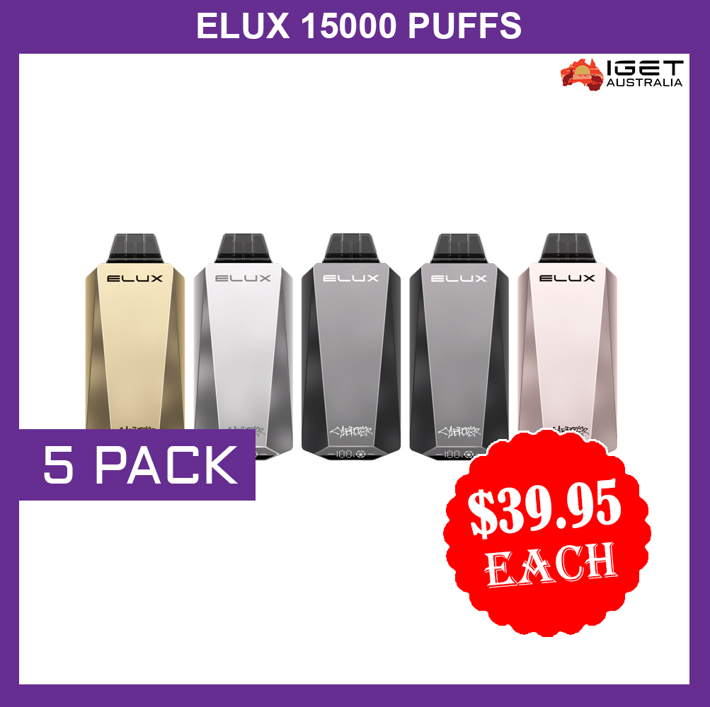 ELUX 15000 PUFFS – 5 PACK