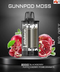 GUNNPOD MOSS – BLACKBERRY CHERRY POMEGRANATE – 8000 PUFFS – POD ONLY