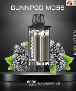 GUNNPOD MOSS – BLACKBERRY ICE- 8000 PUFFS – POD ONLY