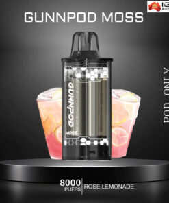 GUNNPOD MOSS – ROSE LEMONDADE – 8000 PUFFS – POD ONLY