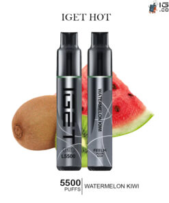 IGET HOT WATERMELON KIWI  – 5500 PUFFS