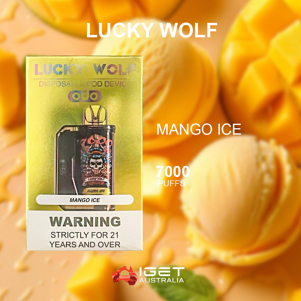LUCKY WOLF MANGO ICE – 7000 PUFF