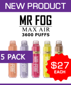 MR FOG MAX AIR – 3600 PUFFS – 5 PACK
