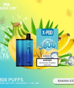 X-QLUSIVE X-POD BANANA ICE – 3800 PUFFS