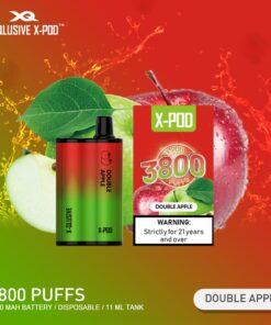 X-QLUSIVE X-POD DOUBLE APPLE – 3800 PUFFS