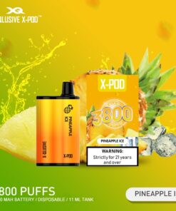 X-QLUSIVE X-POD PINEAPPLE ICE – 3800 PUFFS