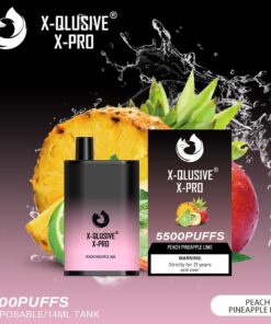 X-QLUSIVE X-PRO PEACH PINEAPPLE LIME – 5500 PUFFS