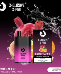 X-QLUSIVE X-PRO POMEGRANATE ORANGE GUAVA – 5500 PUFFS