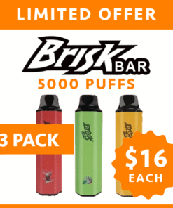 BRISK BAR – 5000 PUFFS – 3 PACK