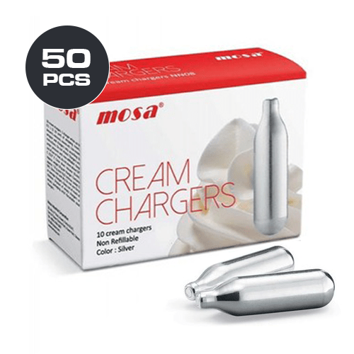 MOSA CREAM CHARGERS N2O – 50 PACK