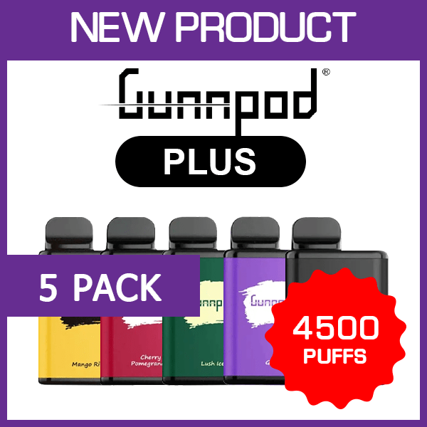GUNNPOD PLUS – 4500 PUFFS – 5 PACK