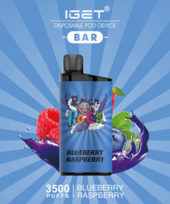 IGET BAR BLUEBERRY RASPBERRY ICE – 3500 PUFFS