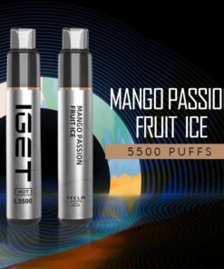 IGET HOT MANGO PASSION FRUIT ICE – 5500 PUFFS