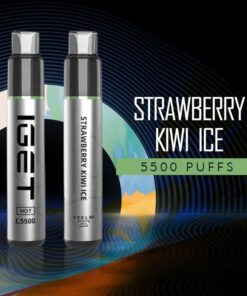 IGET HOT STRAWBERRY KIWI ICE – 5500 PUFFS