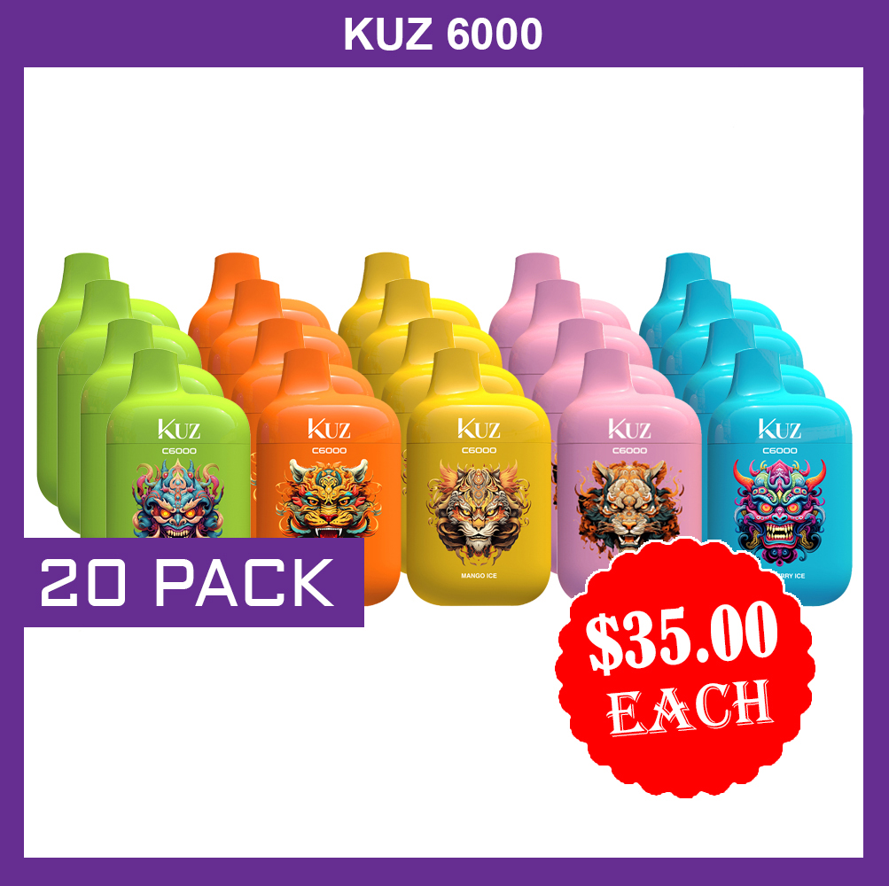 KUZ – 6000 PUFFS – 20 PACK