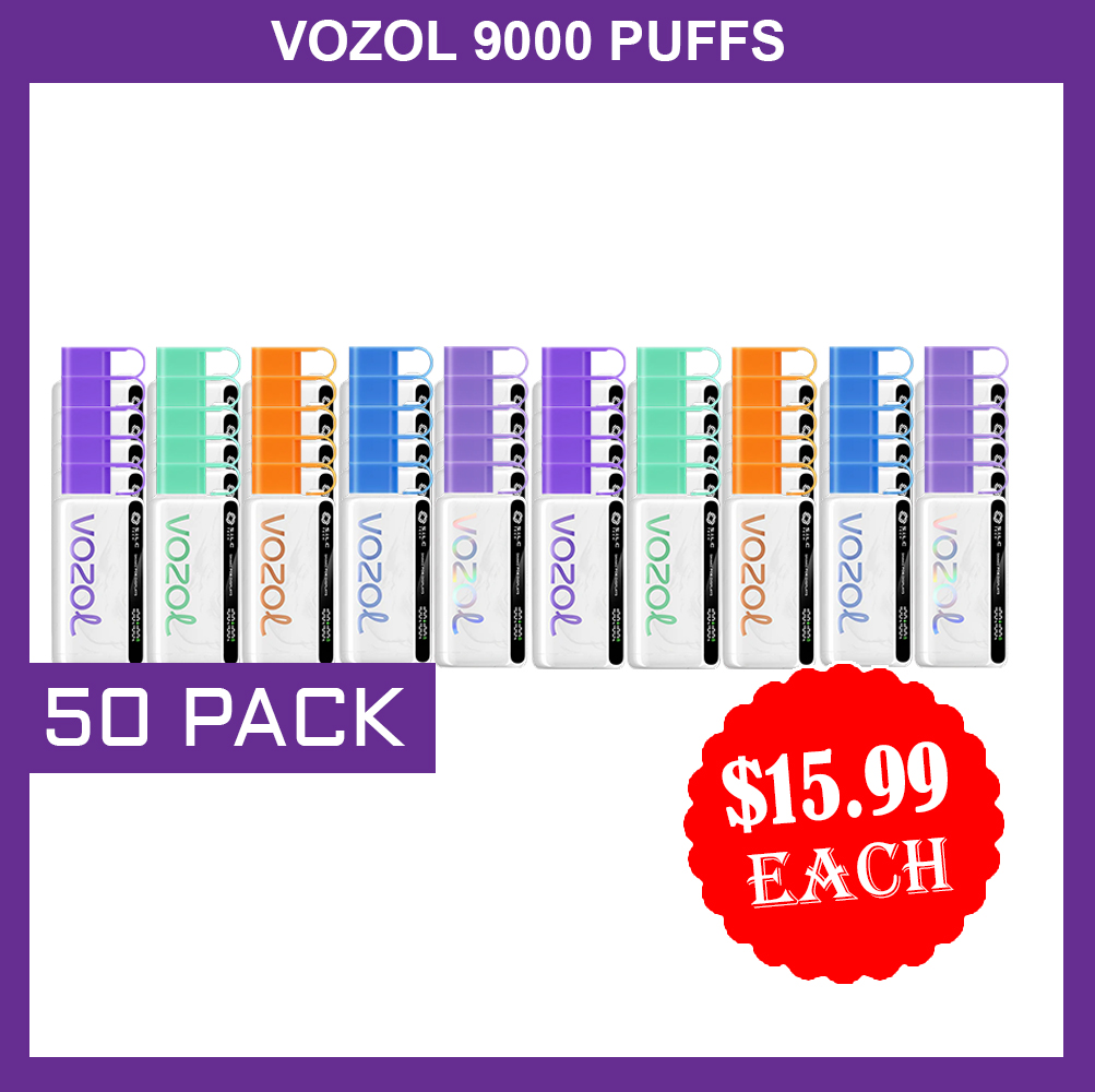 VOZOL 9000 PUFFS – 50 PACK